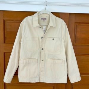NWT MEN’S WALLACE AND BARNES J CREW DUCK UTILITY CHORE JACKET WHITE M
